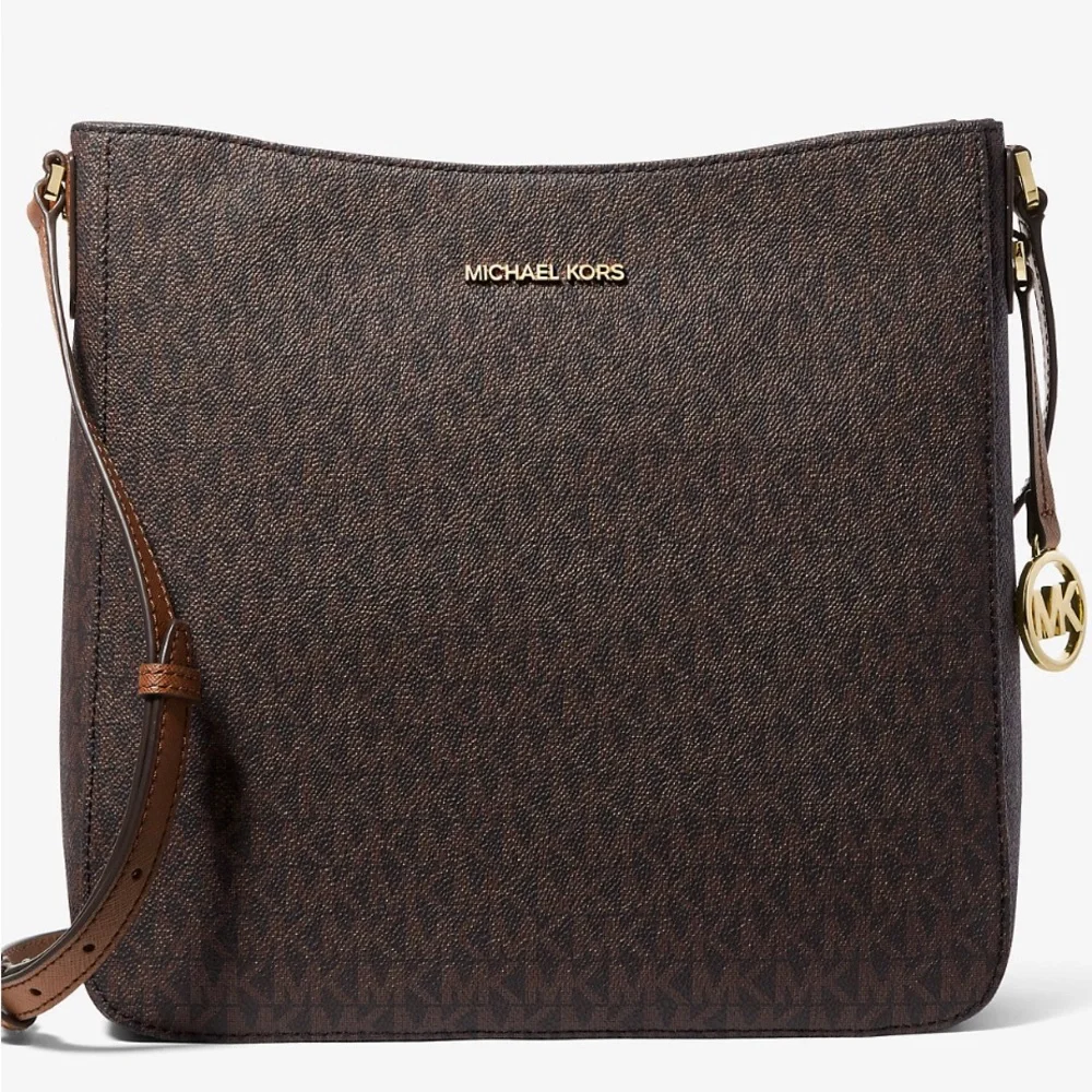 NWT Michael Kors Jet Set Travel Large Logo Messenger Bag - Picture 2 of 7